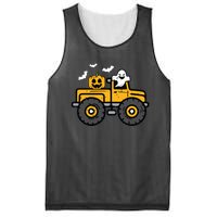 Kids Monster Truck Ghost Pumpkin Halloween Costume Boy Mesh Reversible Basketball Jersey Tank