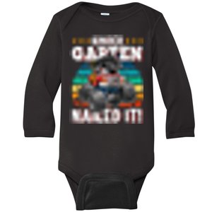 Kindergarten Monster Truck Retro Graduation Cap Gift Baby Long Sleeve Bodysuit