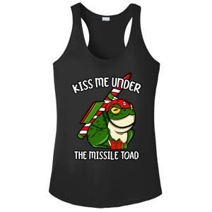 K.iss Me Under The Missile Toad Funny Christmas Holiday Joke Ladies PosiCharge Competitor Racerback Tank