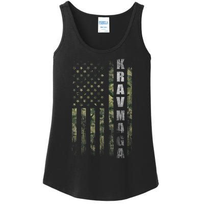 Krav Maga Usa American Flag Camo Fan Vintage Ladies Essential Tank