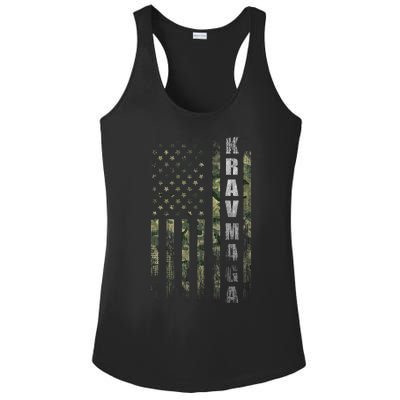 Krav Maga Usa American Flag Camo Fan Vintage Ladies PosiCharge Competitor Racerback Tank