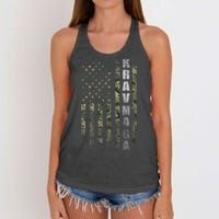 Krav Maga Usa American Flag Camo Fan Vintage Women's Knotted Racerback Tank