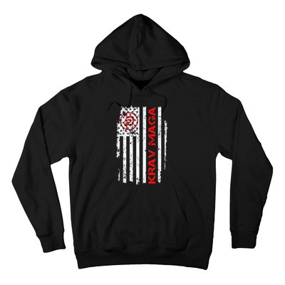 Krav Maga Usa American Flag Symbol Fan Vintage Hoodie