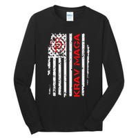 Krav Maga Usa American Flag Symbol Fan Vintage Tall Long Sleeve T-Shirt