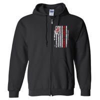 Krav Maga Usa American Flag Symbol Fan Vintage Full Zip Hoodie