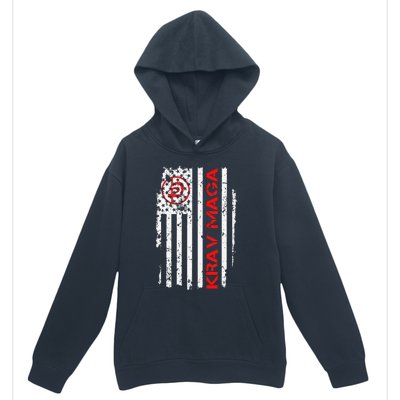 Krav Maga Usa American Flag Symbol Fan Vintage Urban Pullover Hoodie