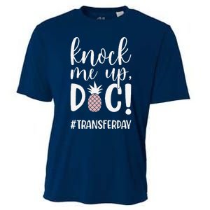 Knock Me Up Doc Transfer Day Ivf Transfer Day Couple Cooling Performance Crew T-Shirt