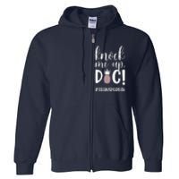 Knock Me Up Doc Transfer Day Ivf Transfer Day Couple Full Zip Hoodie