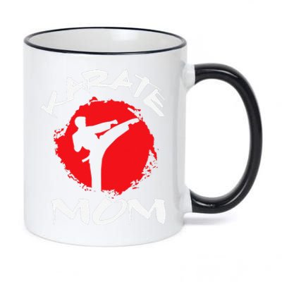 Karate Mom Vintage Martial Art Self And Defense Mother's Day 11oz Black Color Changing Mug