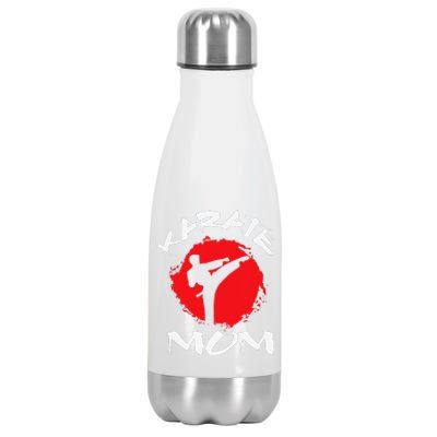 Karate Mom Vintage Martial Art Self And Defense Mother's Day Stainless Steel Insulated Water Bottle