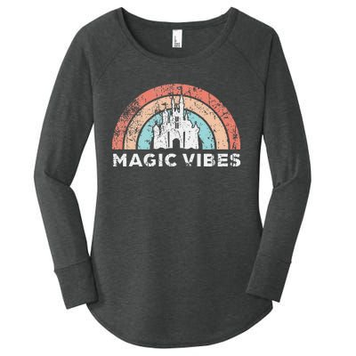 Kids Magic Vibes Kids Cute Vacation Women's Perfect Tri Tunic Long Sleeve Shirt