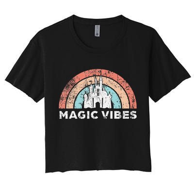 Kids Magic Vibes Kids Cute Vacation Women's Crop Top Tee