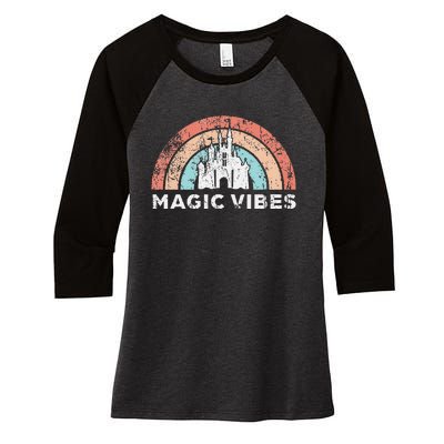 Kids Magic Vibes Kids Cute Vacation Women's Tri-Blend 3/4-Sleeve Raglan Shirt