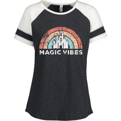 Kids Magic Vibes Kids Cute Vacation Enza Ladies Jersey Colorblock Tee