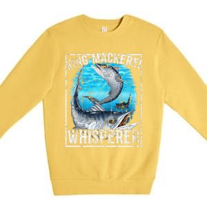 King Mackerel Whisperer Deep Sea Fishing Premium Crewneck Sweatshirt