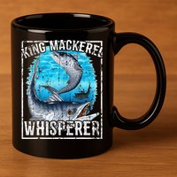 King Mackerel Whisperer Deep Sea Fishing 11oz C Handle Ceramic Mug