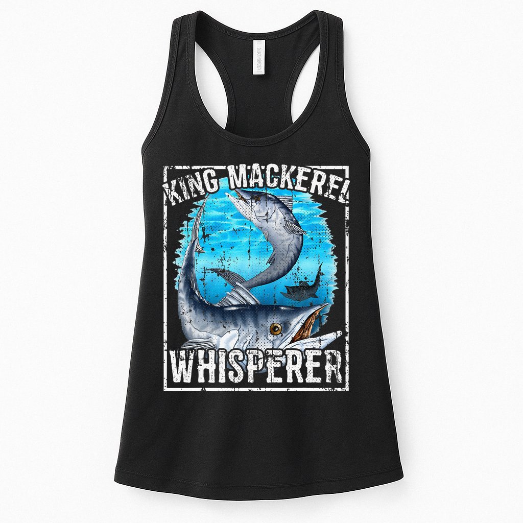 King Mackerel Whisperer Deep Sea Fishing Womens Tank Top
