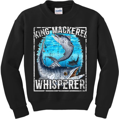 King Mackerel Whisperer Deep Sea Fishing Kids Sweatshirt