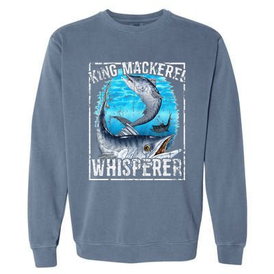 King Mackerel Whisperer Deep Sea Fishing Garment-Dyed Sweatshirt