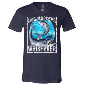 King Mackerel Whisperer Deep Sea Fishing V-Neck T-Shirt