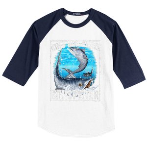 King Mackerel Whisperer Deep Sea Fishing Baseball Sleeve Shirt