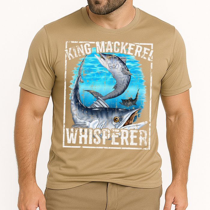 King Mackerel Whisperer Deep Sea Fishing Cooling Performance Crew T-Shirt