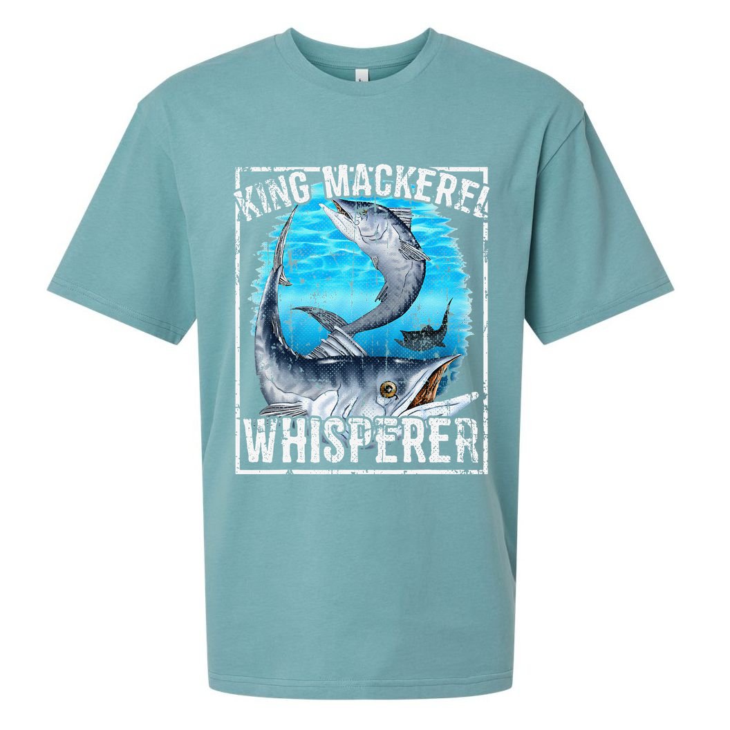 King Mackerel Whisperer Deep Sea Fishing Sueded Cloud Jersey T-Shirt