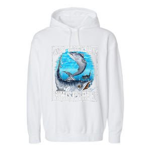 King Mackerel Whisperer Deep Sea Fishing Garment-Dyed Fleece Hoodie