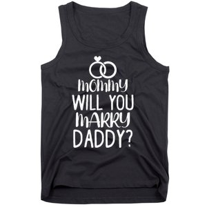 Kids Mommy Will You Marry My Daddy Funny Marriage Proposal Tank Top