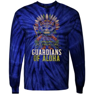 Kanaka Maoli Warrior Native Hawaiian Islands Hawaii Flag Tie-Dye Long Sleeve Shirt