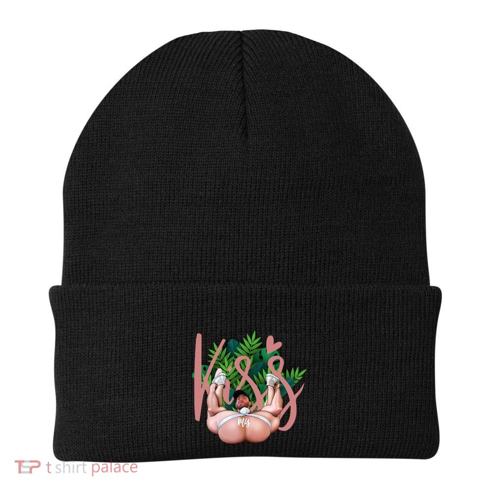 Kiss My Xxx Beautiful Funny Lgbt Design Funny Gift Beanie