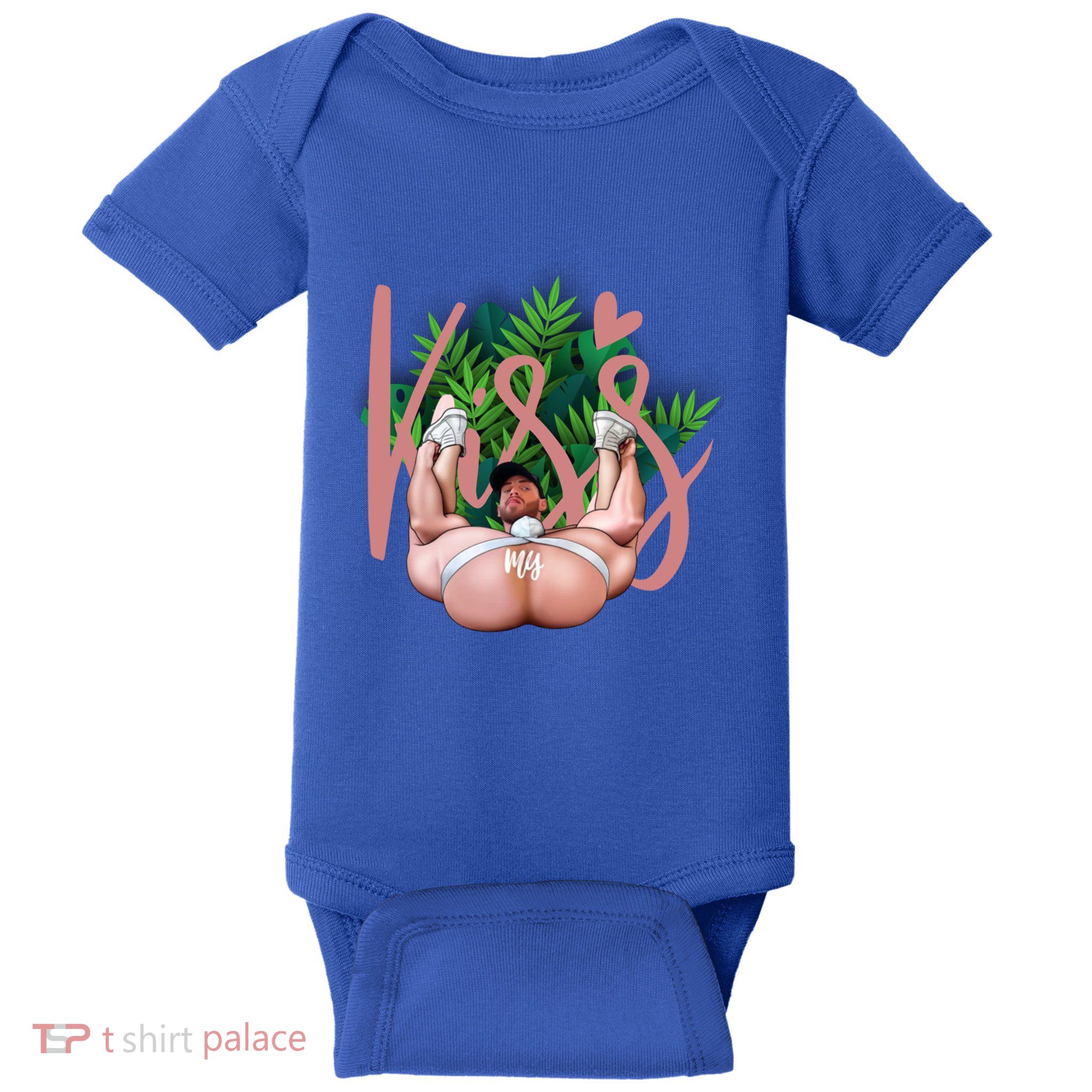 Kiss My Xxx Beautiful Funny Lgbt Design Funny Gift Baby Bodysuit