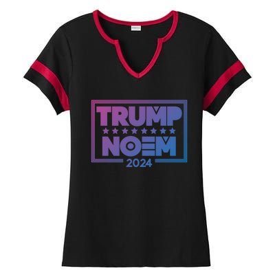 Kristi Noem And Donald Trump Election 2024 Gift Ladies Halftime Notch Neck Tee