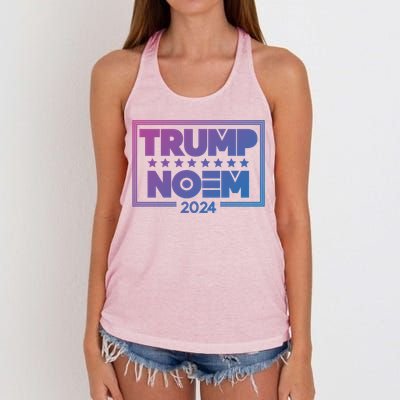 Kristi Noem And Donald Trump Election 2024 Gift Women's Knotted Racerback Tank