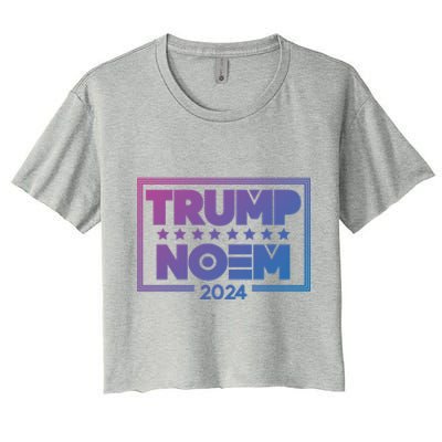 Kristi Noem And Donald Trump Election 2024 Gift Women's Crop Top Tee