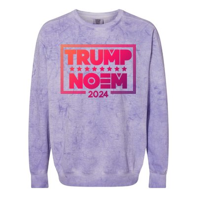 Kristi Noem And Donald Trump Election 2024 Gift Colorblast Crewneck Sweatshirt