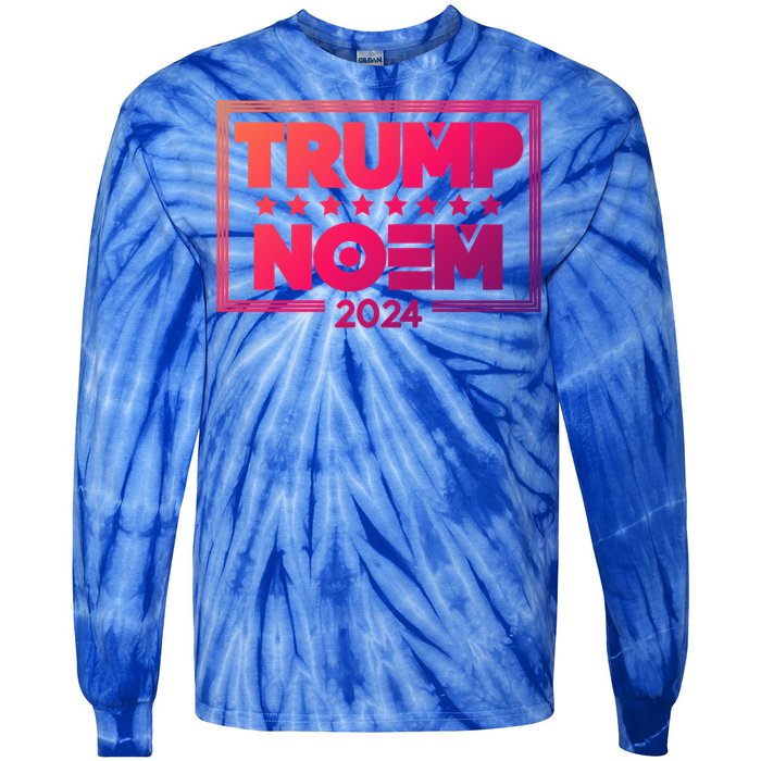 Kristi Noem And Donald Trump Election 2024 Gift Tie-Dye Long Sleeve Shirt