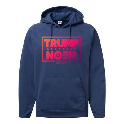 Kristi Noem And Donald Trump Election 2024 Gift Performance Fleece Hoodie