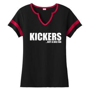 Kickers Not A Big Fan Fantasy Football Draft Day Ladies Halftime Notch Neck Tee