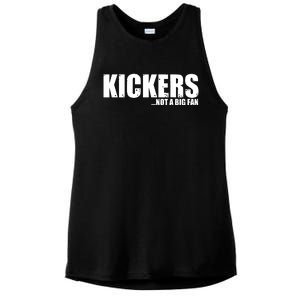 Kickers Not A Big Fan Fantasy Football Draft Day Ladies PosiCharge Tri-Blend Wicking Tank