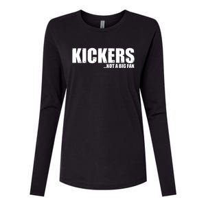 Kickers Not A Big Fan Fantasy Football Draft Day Womens Cotton Relaxed Long Sleeve T-Shirt