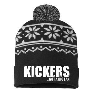 Kickers Not A Big Fan Fantasy Football Draft Day USA-Made Snowflake Beanie