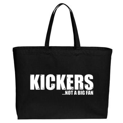 Kickers Not A Big Fan Fantasy Football Draft Day Cotton Canvas Jumbo Tote