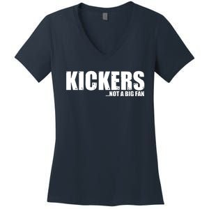 Kickers Not A Big Fan Fantasy Football Draft Day Women's V-Neck T-Shirt