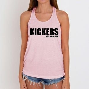 Kickers Not A Big Fan Fantasy Football Draft Day Women's Knotted Racerback Tank