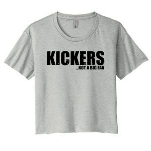 Kickers Not A Big Fan Fantasy Football Draft Day Women's Crop Top Tee