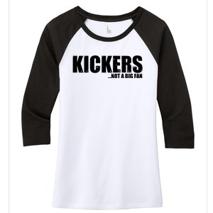 Kickers Not A Big Fan Fantasy Football Draft Day Women's Tri-Blend 3/4-Sleeve Raglan Shirt