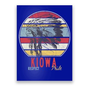 Kiowa Native American Indian Tribe Respect Pride Retro Sun Gift Poster