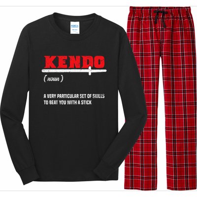 Kendo (Noun) A Very Particular Set Of Skills To Beat You Long Sleeve Pajama Set