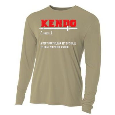 Kendo (Noun) A Very Particular Set Of Skills To Beat You Cooling Performance Long Sleeve Crew